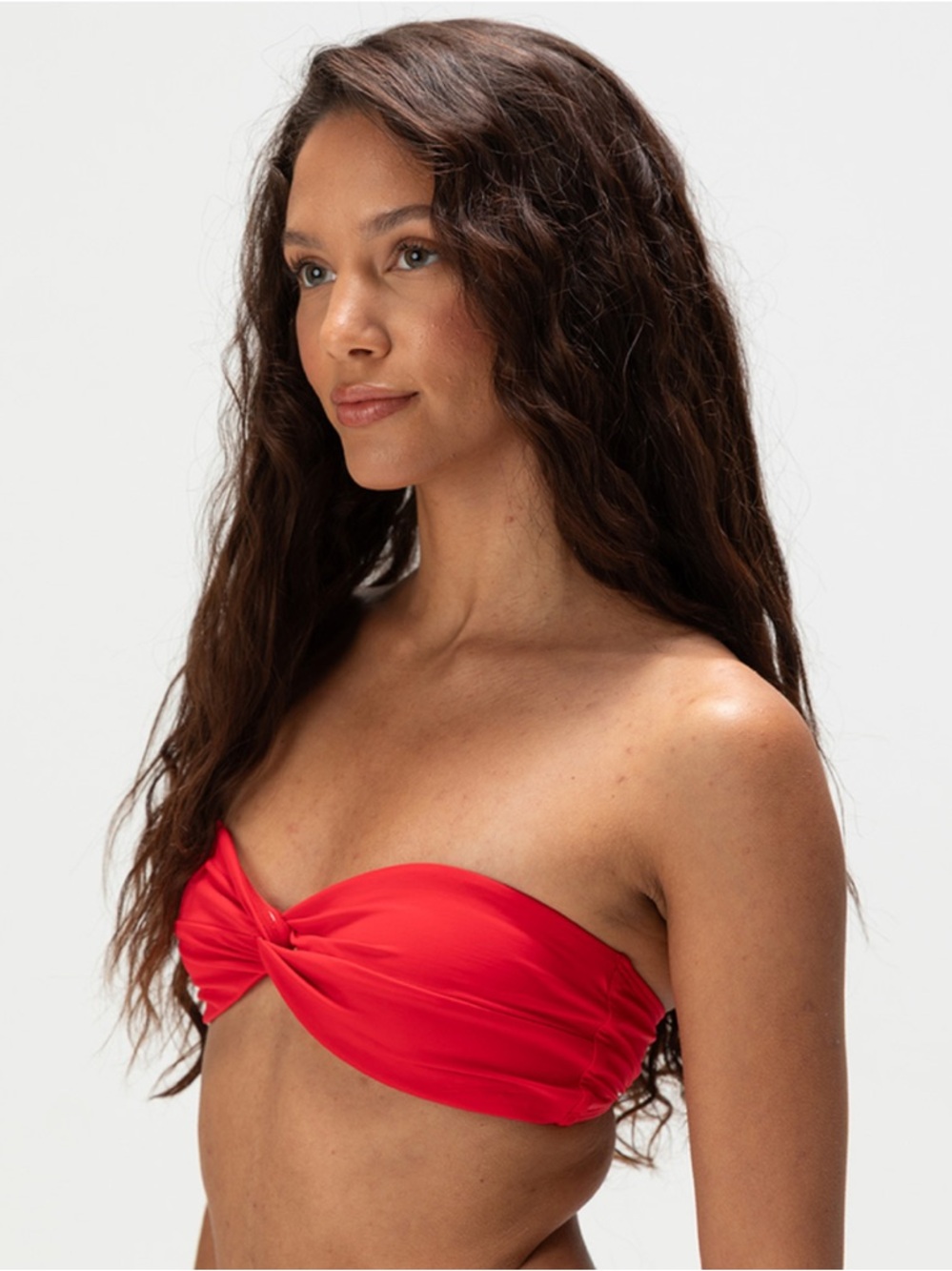 NWT Full Tilt (Tilly’s) Red Twist Bandeau Bikini Top | Strapless Size M